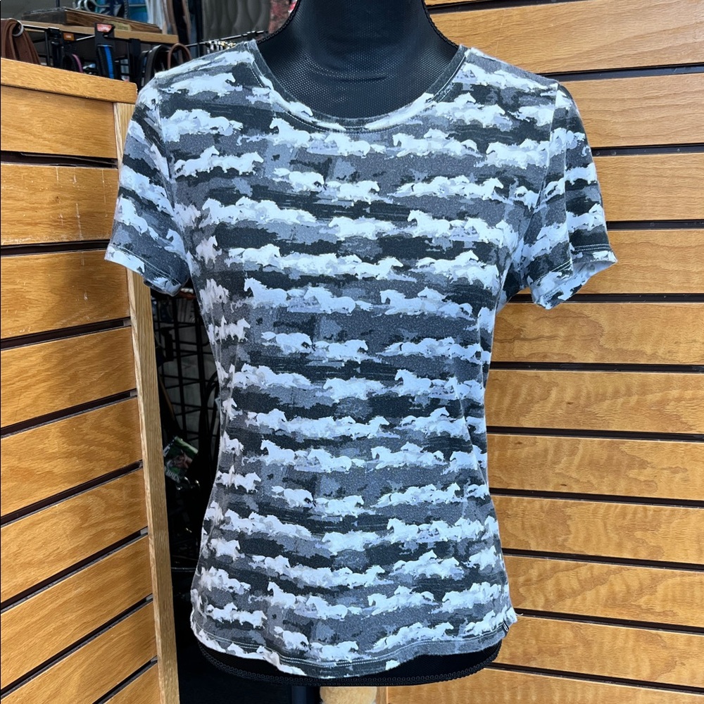 Running Horses Patterned Women's Short Sleeve Tee
